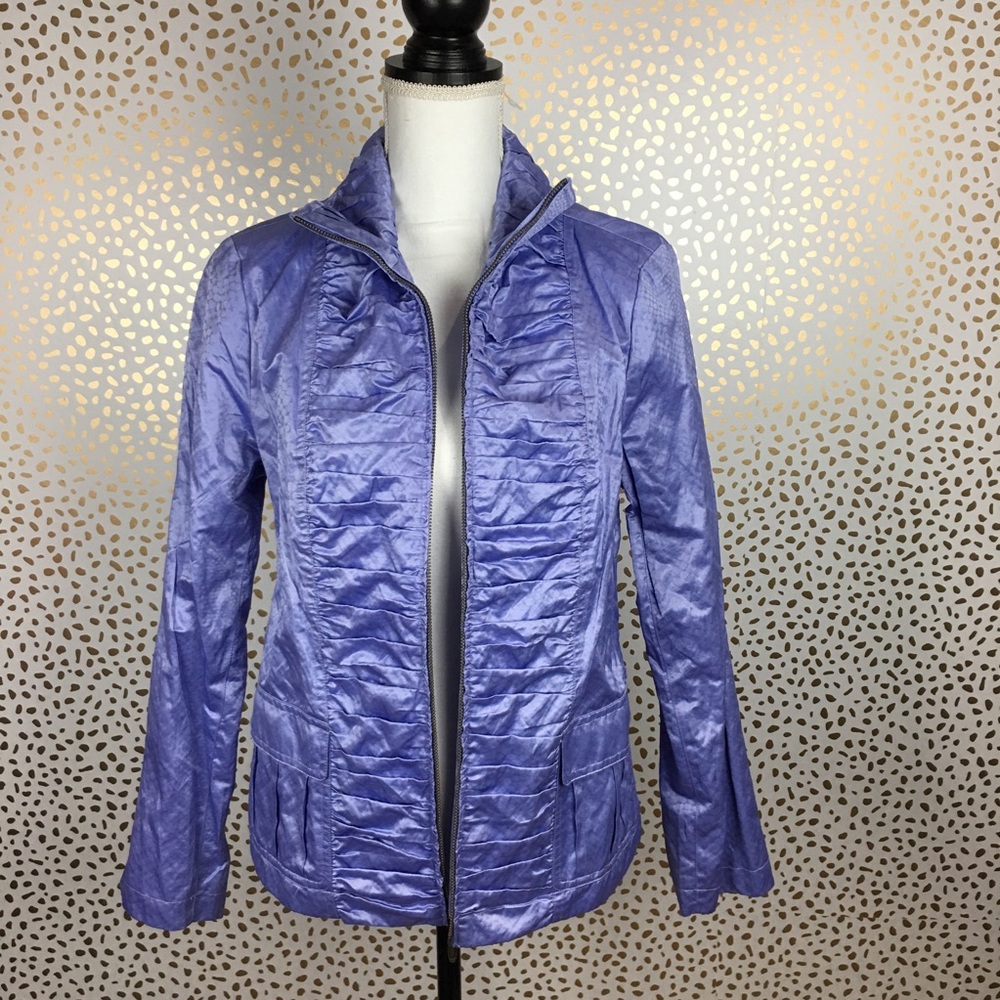 Chicos Lightweight Lavender Full Zip Jacket - image 1